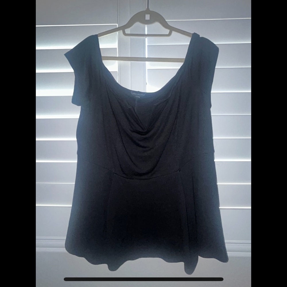 Black off the Shoulder Peplum Top